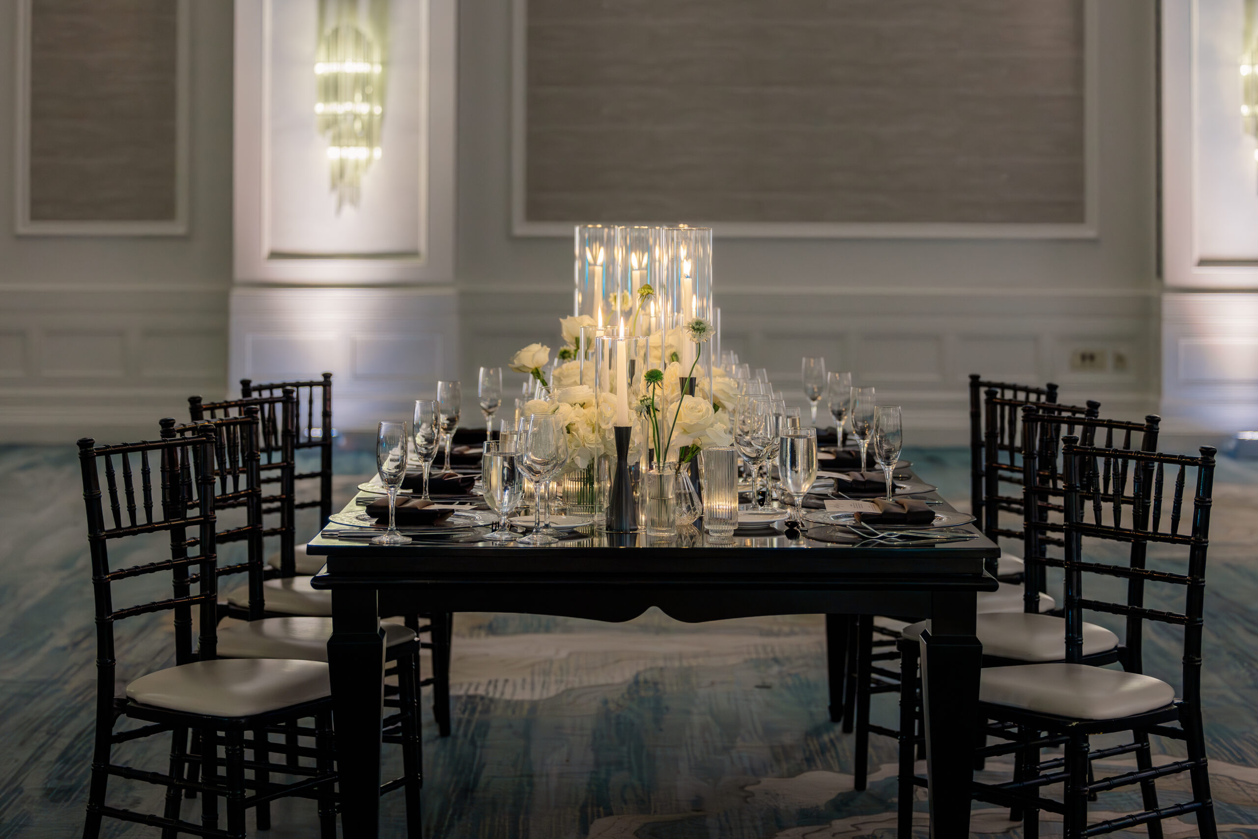 wedding reception dining table