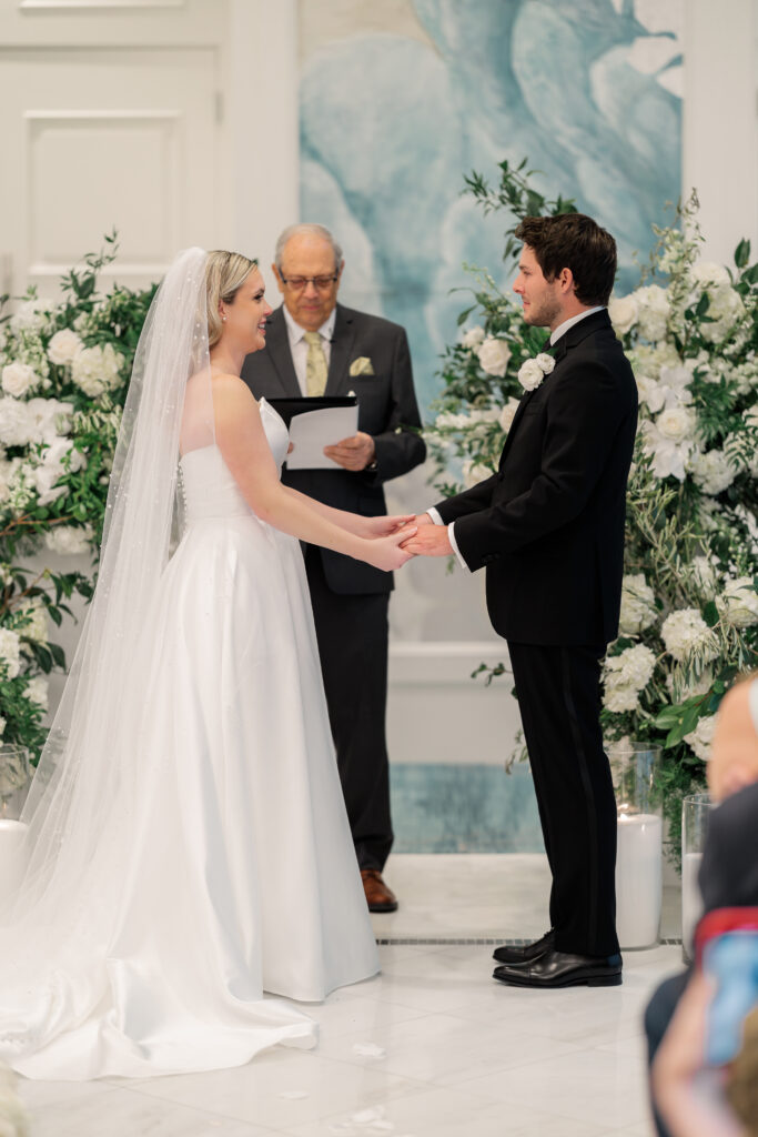 bride and groom during wedding ceremony