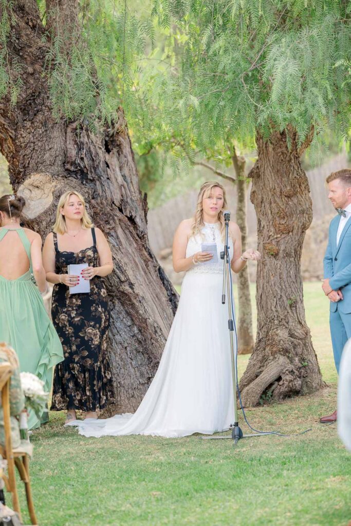 bride sharing vows