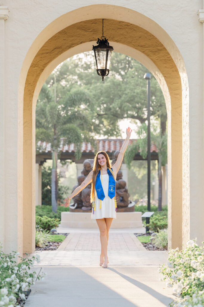 senior under arch at rollins college