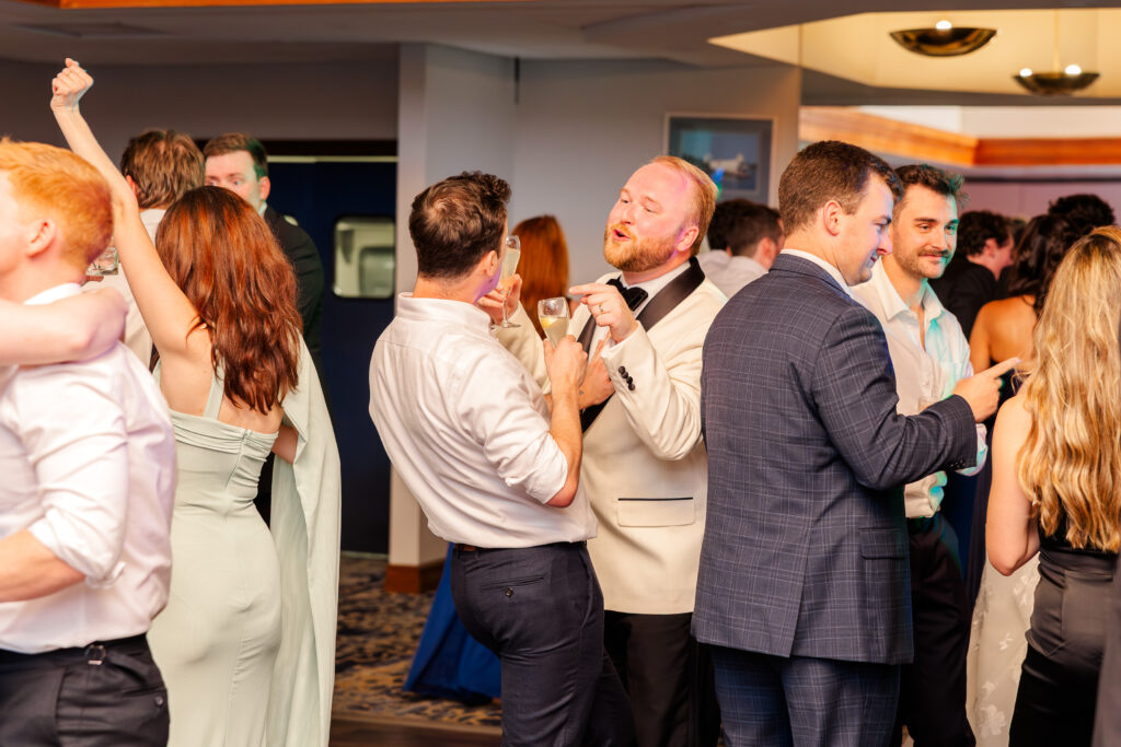 High energy wedding dance floor at Florida wedding celebration