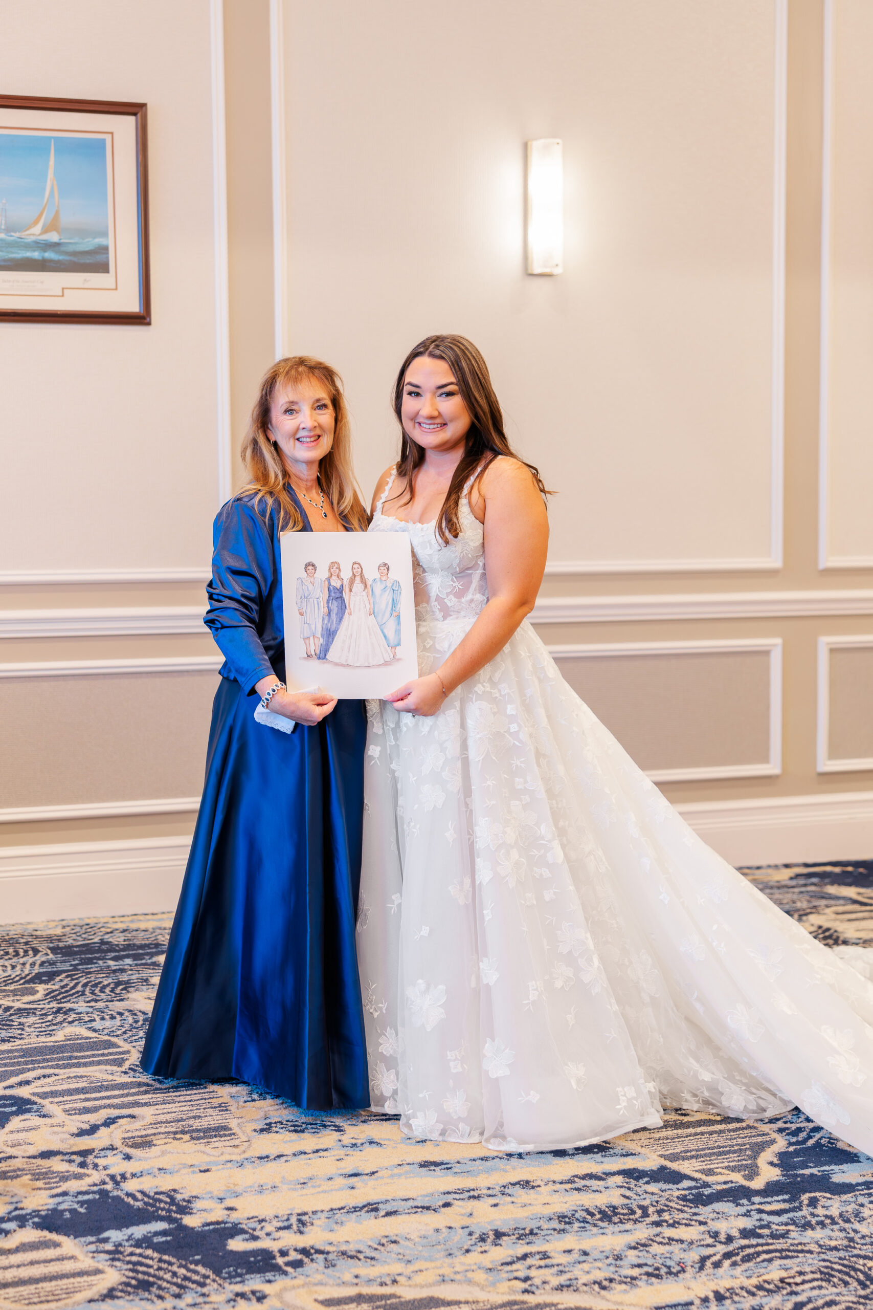 Bride surprises mother with memorial portrait at Florida wedding