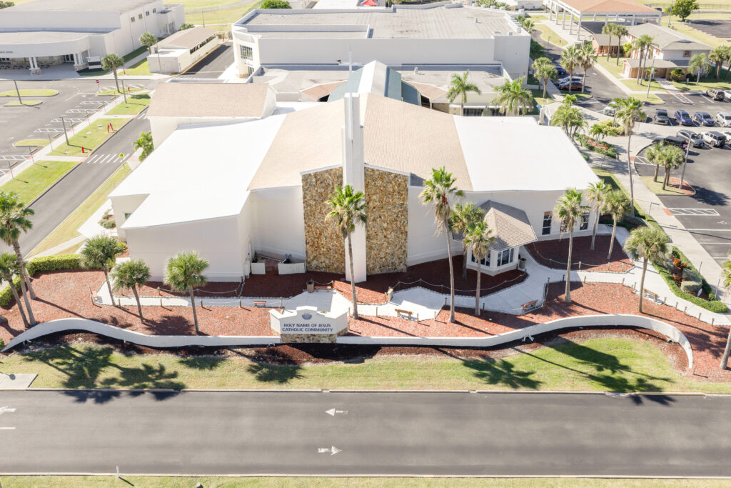 Catholic wedding ceremony at Holy Name of Jesus Church Melbourne Florida