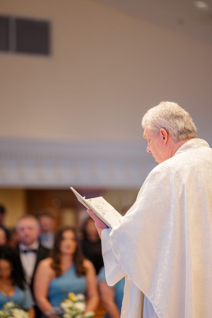 Catholic wedding ceremony at Holy Name of Jesus Church Melbourne Florida