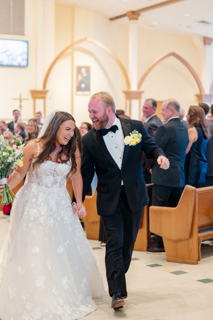 Bride and groom during Florida Catholic wedding ceremony