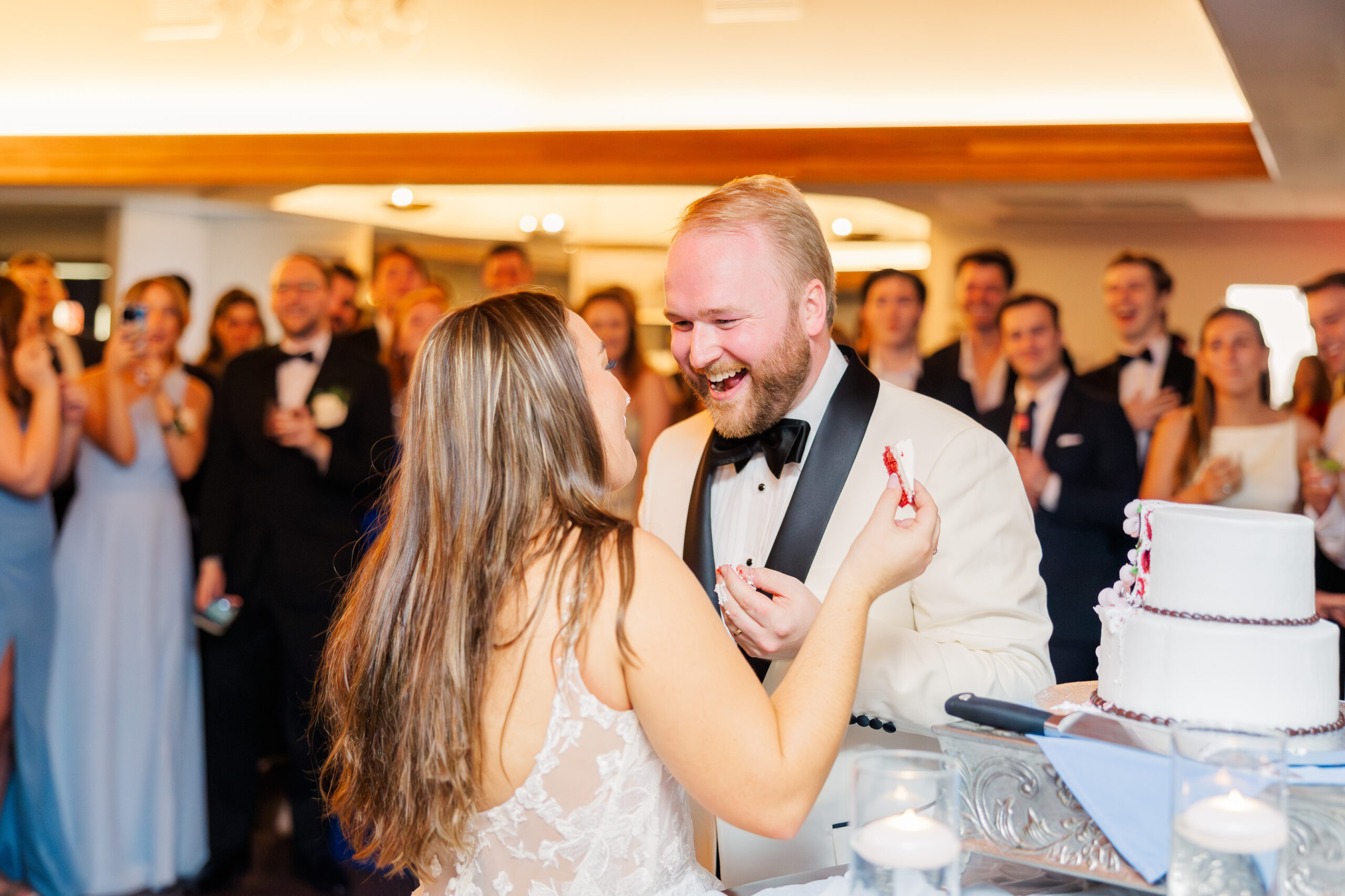 Wedding reception dancing at Florida yacht club venue