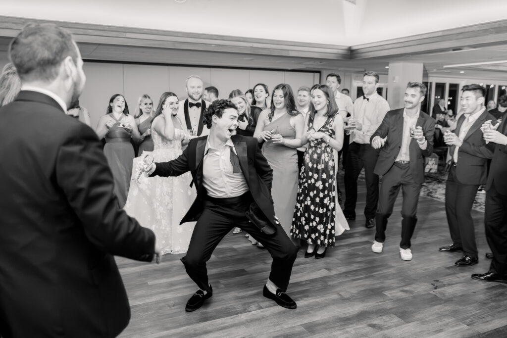 High energy wedding dance floor at Florida wedding celebration