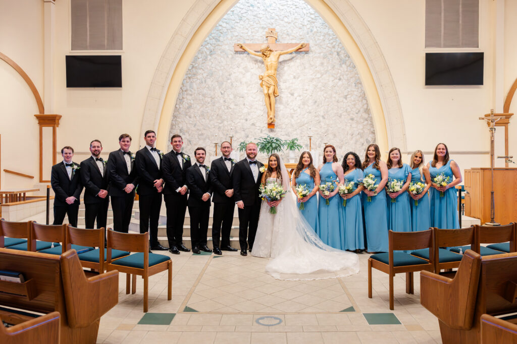 Catholic wedding ceremony at Holy Name of Jesus Church Melbourne Florida