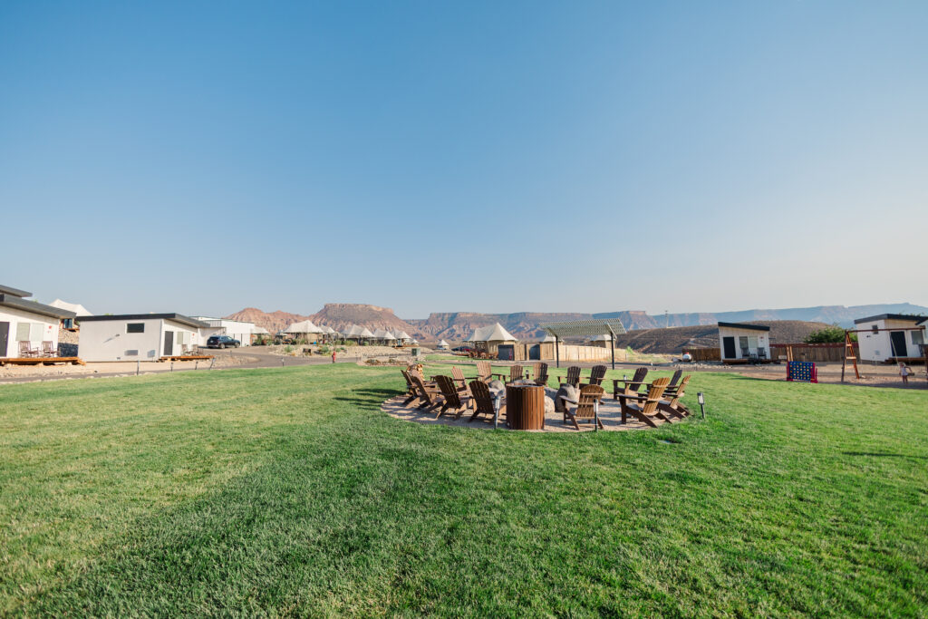 firepit at zion wildflower resort