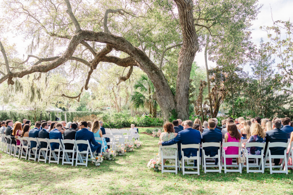 Outdoor garden ceremony Victoria 1883 New Smyrna Beach
