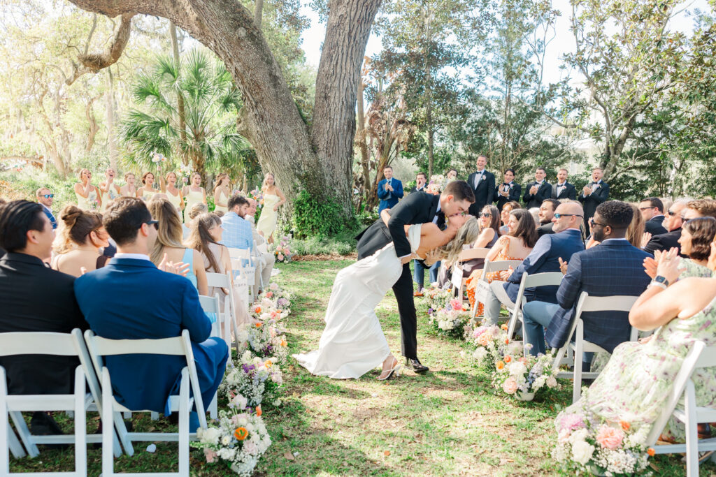Outdoor garden ceremony Victoria 1883 New Smyrna Beach