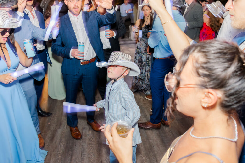Wedding reception tent with dancing guests Florida wedding