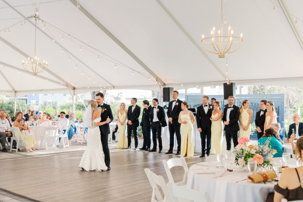 First dance romantic wedding reception moment