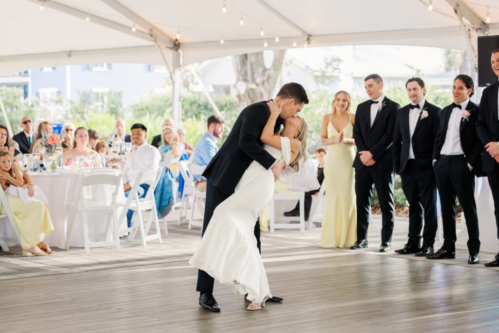 First dance romantic wedding reception moment