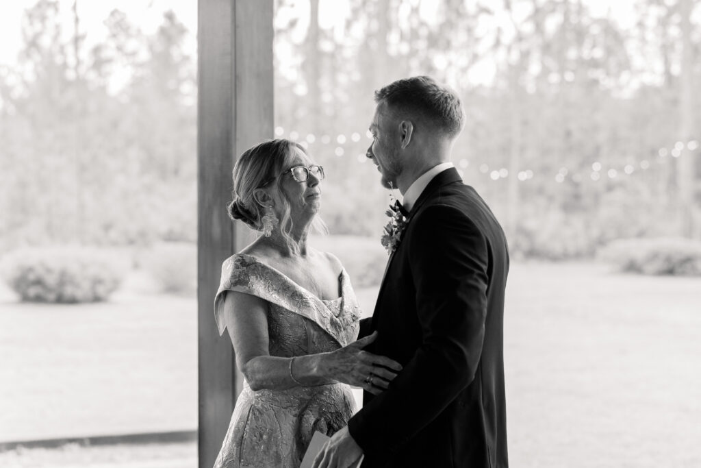 groom and his mother